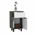 Pemberly Row Nightstand with Drawer and Cabinet in Multi-Color