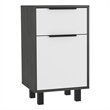 Pemberly Row Nightstand with Drawer and Cabinet in Multi-Color