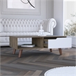Pemberly Row Coffee Table with Drawer and Shelf 39.6in in Dark Brown