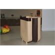 Pemberly Row 1.6 Gallon Cabinet Door Mini Trash Can in Brown