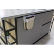 Pemberly Row 1.6 Gallon Cabinet Door Mini Trash Can in Brown