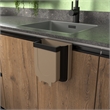 Pemberly Row 1.6 Gallon Cabinet Door Mini Trash Can in Brown