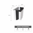 Pemberly Row 1.6 Gallon Cabinet Door Mini Trash Can in White