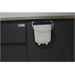 Pemberly Row 1.6 Gallon Cabinet Door Mini Trash Can in White