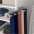 Pemberly Row Pull Out Closet Tie and Belt Rack 21 Hooks in Gray