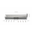 Pemberly Row Pull Out Closet Tie and Belt Rack 21 Hooks in Gray