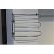 Pemberly Row Wall Mounted Closet Tie Rack with 6 Hooks in Silver