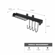 Pemberly Row Pull Out Belt and Tie Rack 11 Positions in Black