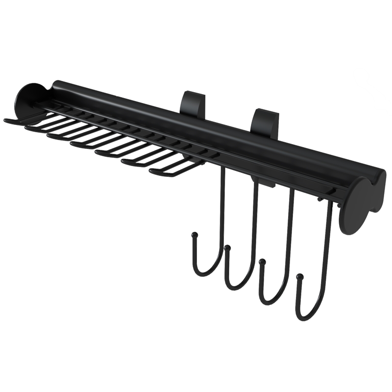 Pemberly Row Pull Out Belt and Tie Rack 11 Positions in Black