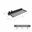 Pemberly Row Pull Out Trouser and Tie Rack 14 Hooks in Black