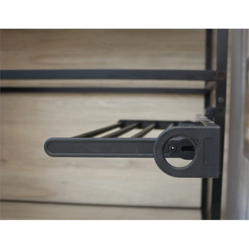 Pemberly Row Pull Out Trouser and Tie Rack 14 Hooks in Black