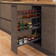 Pemberly Row 3 Tier Pull Out Kitchen Spice Rack Organizer in Gray