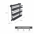 Pemberly Row 3 Tier Pull Out Kitchen Spice Rack Organizer in Gray