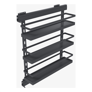 Pemberly Row 3 Tier Pull Out Kitchen Spice Rack Organizer in Gray