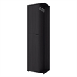 Pemberly Row Tall Storage Broom Cabinet with 2 Doors in White
