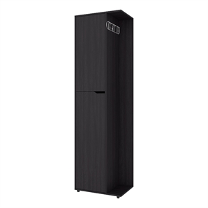 Pemberly Row Tall Storage Broom Cabinet with 2 Doors in White