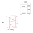 Pemberly Row Mobile Microwave Cart with One Door Cabinet in White