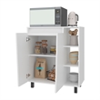 Pemberly Row Microwave Sideboard Cabinet with Storage in White