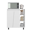 Pemberly Row Microwave Sideboard Cabinet with Storage in White