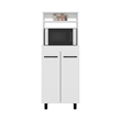 Pemberly Row Freestanding Kitchen Sideboard and Microwave Stand in White