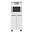 Pemberly Row Freestanding Kitchen Sideboard and Microwave Stand in White