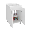 Pemberly Row 2 Door Laundry Utility Tub and Sink Cabinet in White