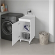Pemberly Row Utility Tub and Sink Cabinet with One Door in White