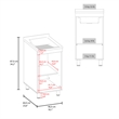 Pemberly Row Utility Tub and Sink Cabinet with One Door in White