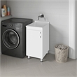 Pemberly Row Utility Tub and Sink Cabinet with One Door in White