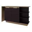 Pemberly Row Modern Kitchen and Bar Counter Table in Multi-Color