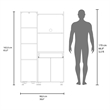 Pemberly Row Tall Pet Supply Storage Pantry Cabinet in White