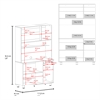 Pemberly Row 6 Door Multi Functional Pantry Cabinet in White