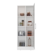 Pemberly Row Tall Multistorage Pantry Storage Cabinet in White