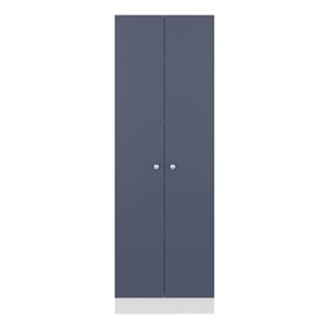 Pemberly Row Tall Multistorage Pantry Cabinet with Double Doors in Blue