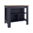 Pemberly Row Kitchen Island with Seating 40.5in Wide in Multi-Color
