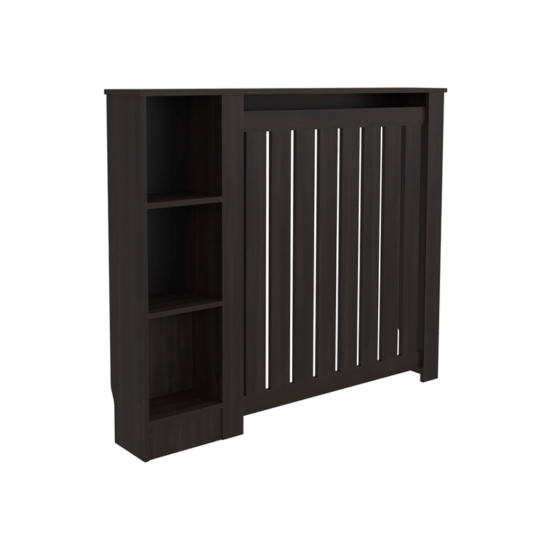 Pemberly Row Radiator Cover Cabinet with 3 Shelves 48in in Brown