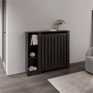 Pemberly Row Radiator Cover Cabinet with 3 Shelves 48in in Brown