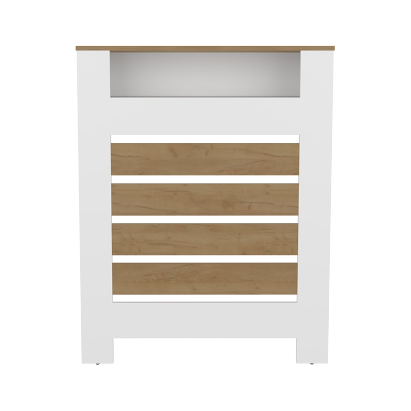 Pemberly Row Radiator Cover Cabinet with Slatted Panel 48in in Beige