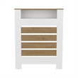 Pemberly Row Radiator Cover Cabinet with Slatted Panel 48in in Beige