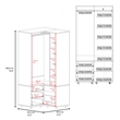Pemberly Row Corner Wardrobe Armoire with Double Doors in Black