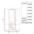 Pemberly Row Corner Wardrobe Armoire with Double Doors in White