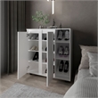Pemberly Row 3 Tier Shoe Rack with Side Storage Tiers in White