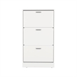 Pemberly Row 3 Tier Pull Down Shoe Cabinet 45in High in White