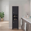 Pemberly Row Tall Bathroom Storage Cabinet 63.83in High in Black