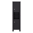 Pemberly Row Tall Bathroom Storage Cabinet 63.83in High in Black