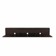 Pemberly Row Floating TV Stand with Open Shelves in Stained Walnut