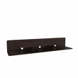Pemberly Row Floating TV Stand with Open Shelves in Stained Walnut