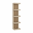 Pemberly Row 5 Tier Wall Mounted Bathroom Towel Rack in Natural Oak