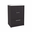Pemberly Row 60in Wide Bathroom Vanity with Two Doors in Black