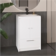 Pemberly Row 60in Wide Bathroom Vanity with Two Doors in White